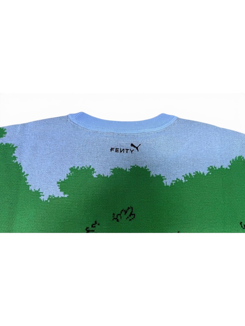 FENTY x PUMA Smurfs Oversized Knit Sweater $190 Rihanna Smurfette Size MEDIUM M - Picture 8 of 9